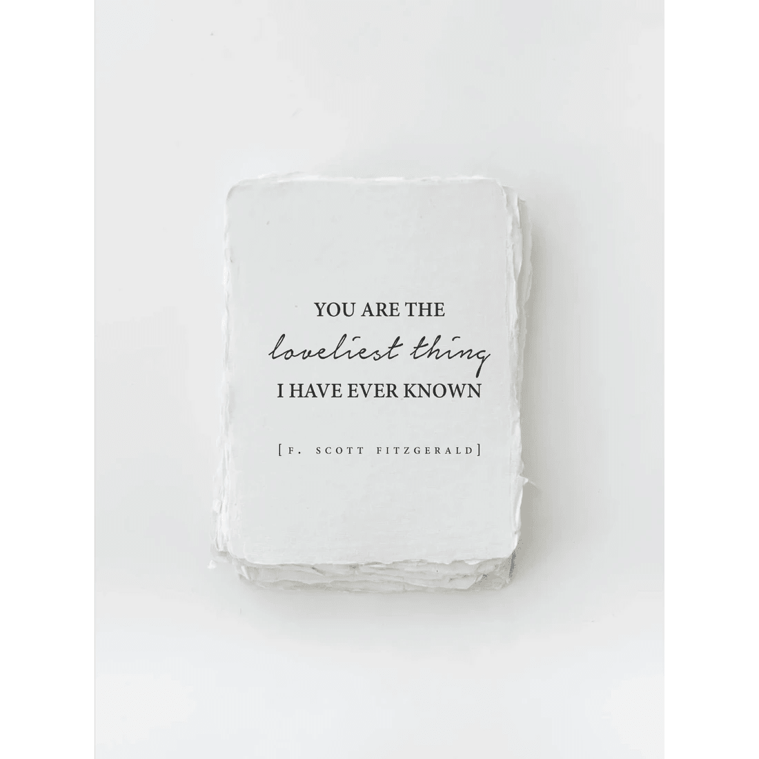 "You are the loveliest thing I have ever known" Love Card by White Cliff Studio