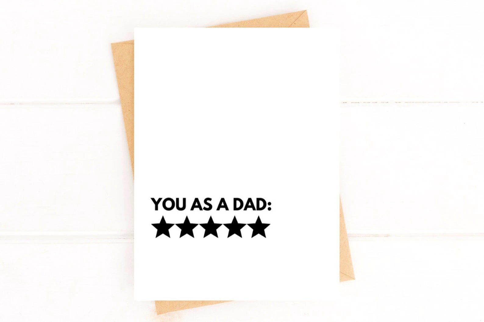 You as a Dad: Five Stars – Funny Father’s Day Card for Cool Dads by Five Dot Post