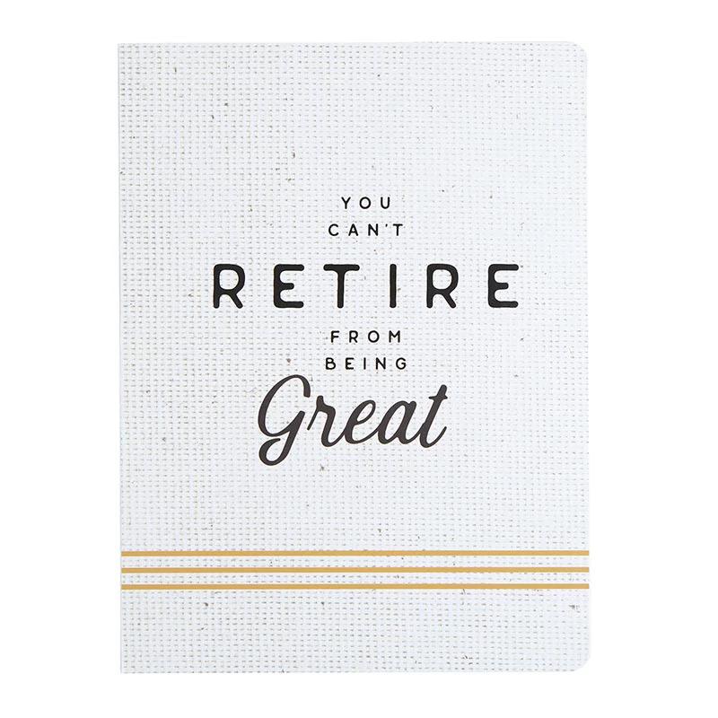 You Can't Retire From Being Great Coptic Bound Journal Notebook by The Bullish Store