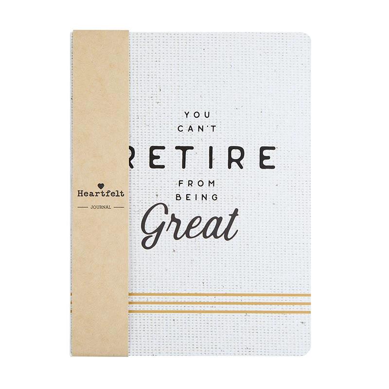 You Can't Retire From Being Great Coptic Bound Journal Notebook by The Bullish Store