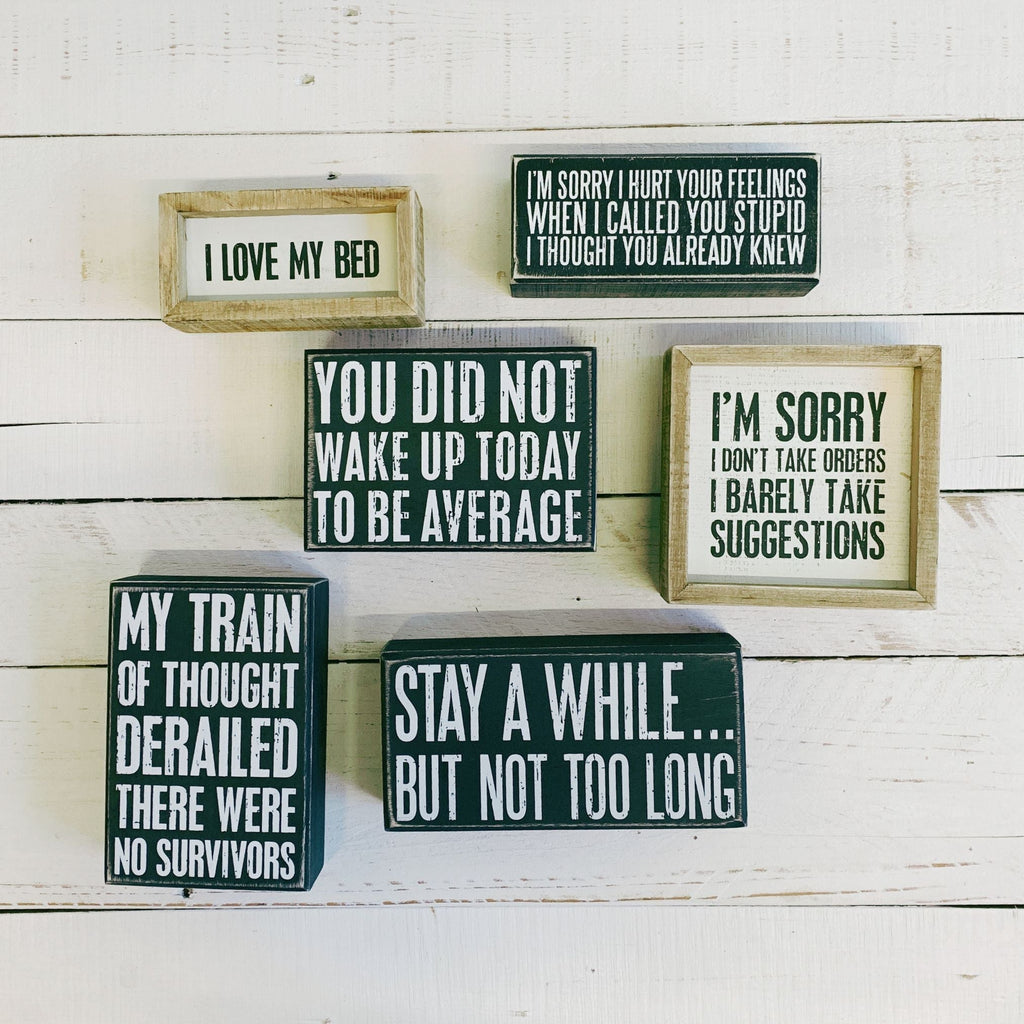 You Did Not Wake Up Today To Be Average Box Sign| Wooden Wall Desk Decor | 5" x 4" Decor La Vie Bien You Did Not Wake Up Today To Be Average Box Sign| Wooden Wall Desk Decor | 5" x 4"