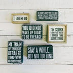 You Did Not Wake Up Today To Be Average Box Sign| Wooden Wall Desk Decor | 5" x 4" Decor La Vie Bien You Did Not Wake Up Today To Be Average Box Sign| Wooden Wall Desk Decor | 5" x 4"