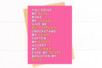 You Drive Me Nuts Make Me Laugh Sweet Valentine's Day Card by Five Dot Post