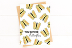 You Give Me Butterflies Funny Butter Valentine's Day Card by Five Dot Post