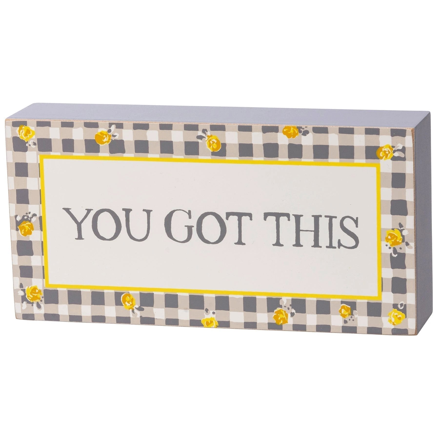 You Got This Watercolor Box Sign | Motivational Wooden Sign Decor Display | 8" x 4" by The Bullish Store