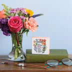 Your Beautiful Heart Was Meant To Be Poured Out Floral Inspo Wooden Block Sign | 3" Square by The Bullish Store