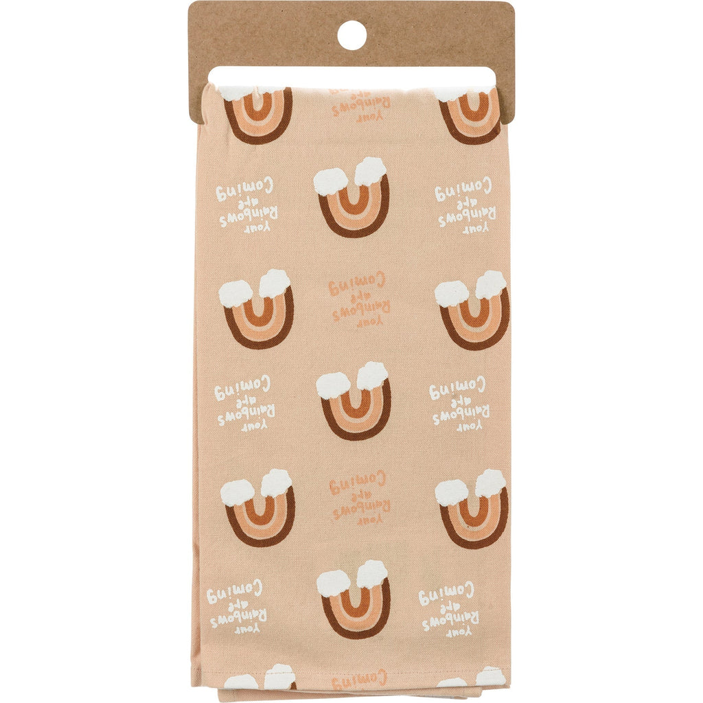 Your Rainbows Are Coming Dish Cloth Towel | Sympathy, Housewarming, or Graduation Gift Dish Towel La Vie Bien Your Rainbows Are Coming Dish Cloth Towel | Sympathy, Housewarming, or Graduation Gift