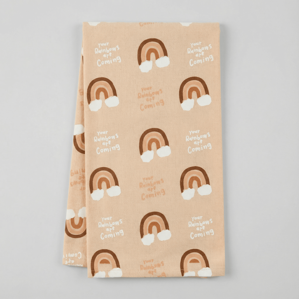 Your Rainbows Are Coming Dish Cloth Towel | Sympathy, Housewarming, or Graduation Gift Dish Towel La Vie Bien Your Rainbows Are Coming Dish Cloth Towel | Sympathy, Housewarming, or Graduation Gift