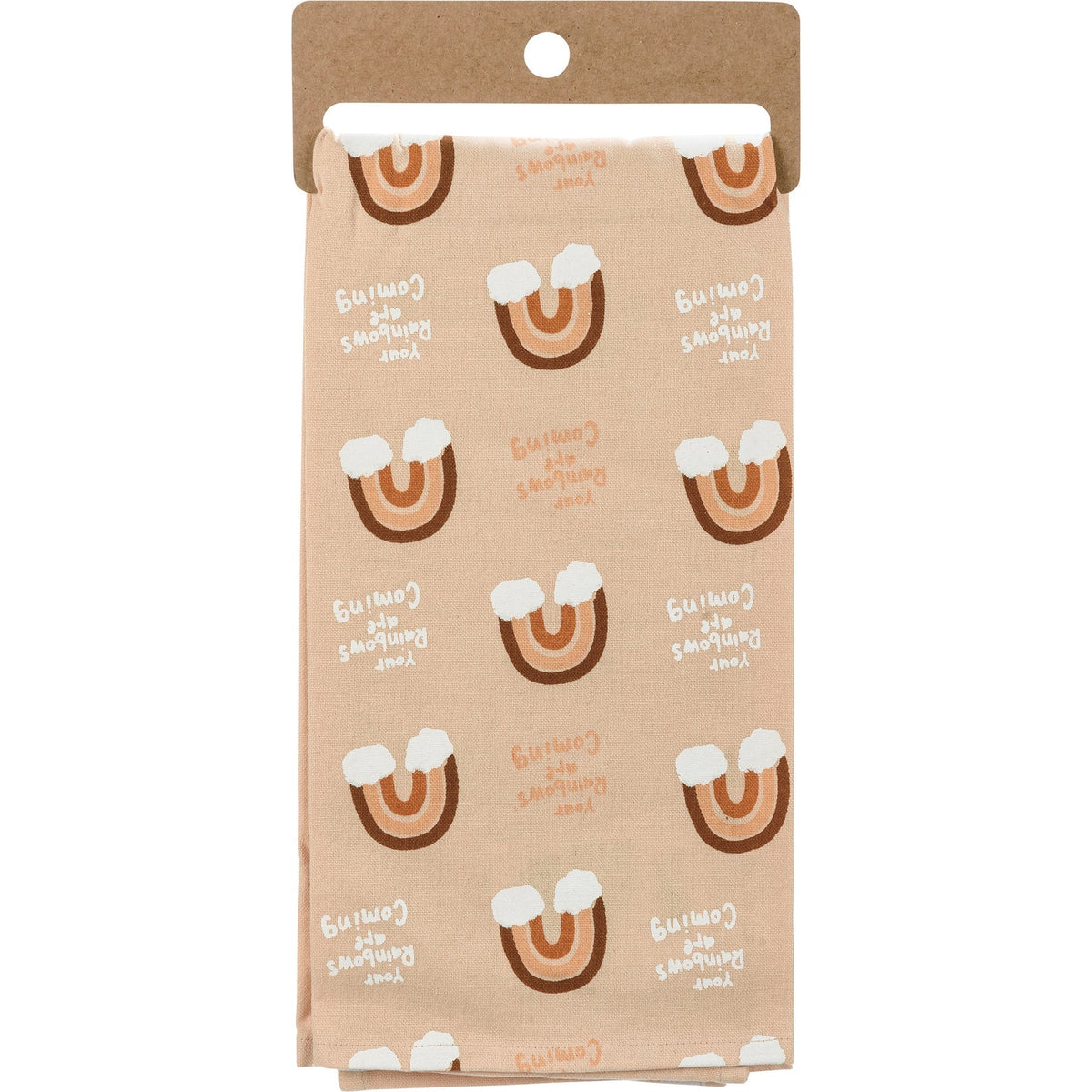 Your Rainbows Are Coming Inspirational Gift | Decor Sign and Tea Towel Bundle Decor La Vie Bien Your Rainbows Are Coming Inspirational Gift | Decor Sign and Tea Towel Bundle