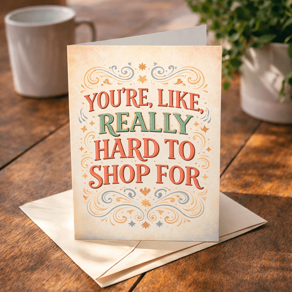 You're Like Really Hard to Shop For Card Greeting Card La Vie Bien You're Like Really Hard to Shop For Card