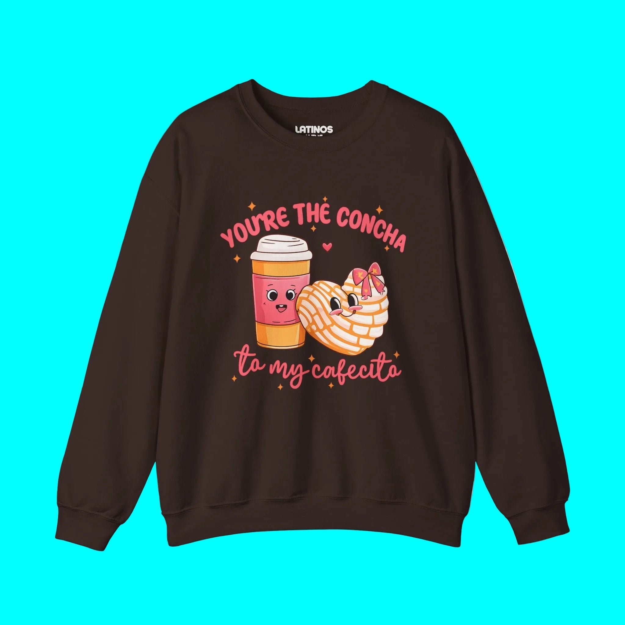 You're The Concha to My Cafecito Funny Pan Dulce Latino Valentine's Day Comfy Crewneck Sweater | Viva Mexico | 3 Colors Sweatshirt La Vie Bien You're The Concha to My Cafecito Funny Pan Dulce Latino Valentine's Day Comfy Crewneck Sweater | Viva Mexico | 3 Colors