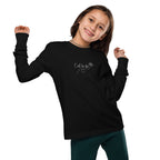 Kid's embroidered c'est la vie long sleeve tee by La Vie Bien