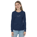 Kid's embroidered c'est la vie long sleeve tee by La Vie Bien