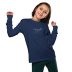 Kid's embroidered c'est la vie long sleeve tee by La Vie Bien