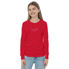 Kid's embroidered c'est la vie long sleeve tee by La Vie Bien