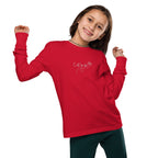 Kid's embroidered c'est la vie long sleeve tee by La Vie Bien