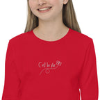 Kid's embroidered c'est la vie long sleeve tee by La Vie Bien