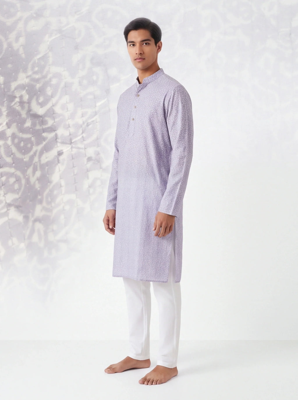 2085 - Purple Kurta with white pant