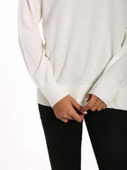 Zainuno Moizni Women's 100% Cashmere Deep V-Neck Sweater pullover-sweaters La Vie Bien Zainuno Moizni Women's 100% Cashmere Deep V-Neck Sweater