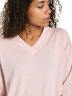 Zainuno Moizni Women's 100% Cashmere Deep V-Neck Sweater pullover-sweaters La Vie Bien Zainuno Moizni Women's 100% Cashmere Deep V-Neck Sweater
