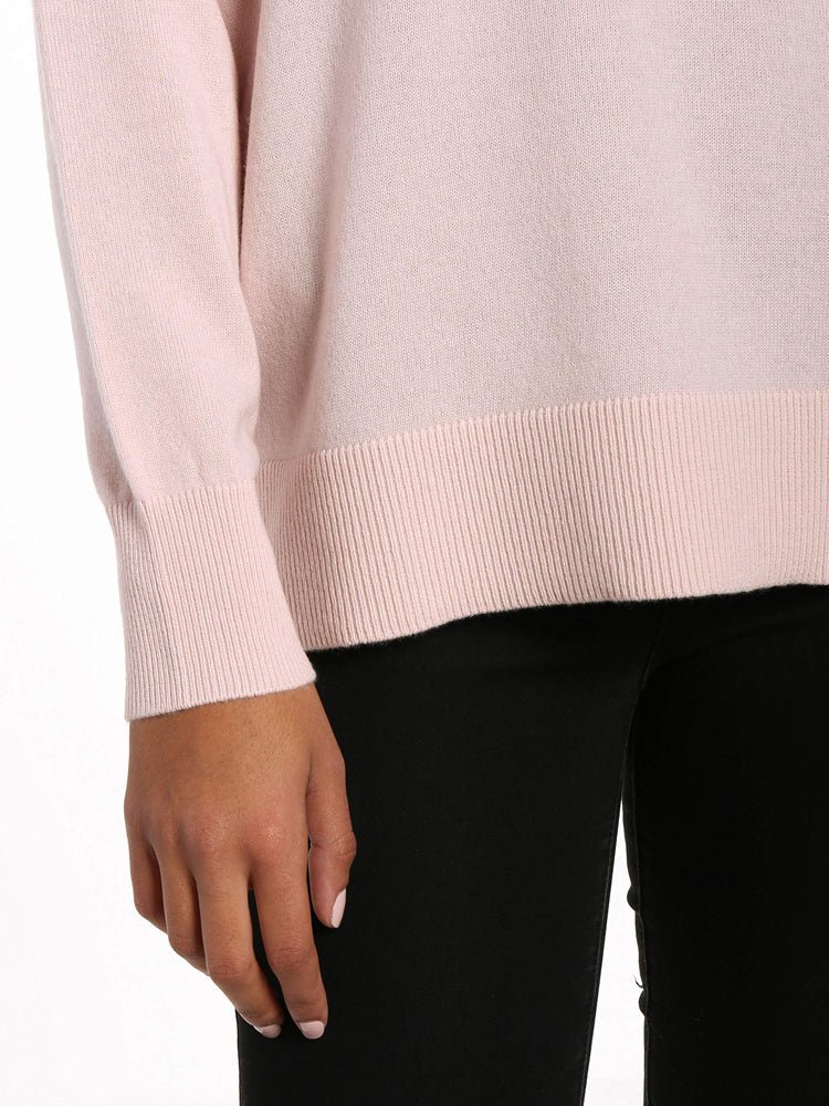 Zainuno Moizni Women's 100% Cashmere Deep V-Neck Sweater pullover-sweaters La Vie Bien Zainuno Moizni Women's 100% Cashmere Deep V-Neck Sweater