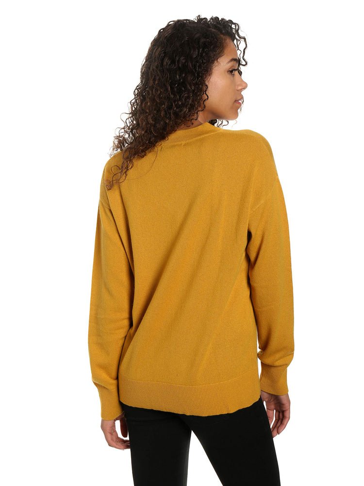 Zainuno Moizni Women's 100% Cashmere Deep V-Neck Sweater pullover-sweaters La Vie Bien Zainuno Moizni Women's 100% Cashmere Deep V-Neck Sweater