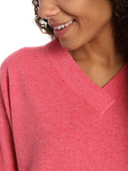 Zainuno Moizni Women's 100% Cashmere Deep V-Neck Sweater pullover-sweaters La Vie Bien Zainuno Moizni Women's 100% Cashmere Deep V-Neck Sweater