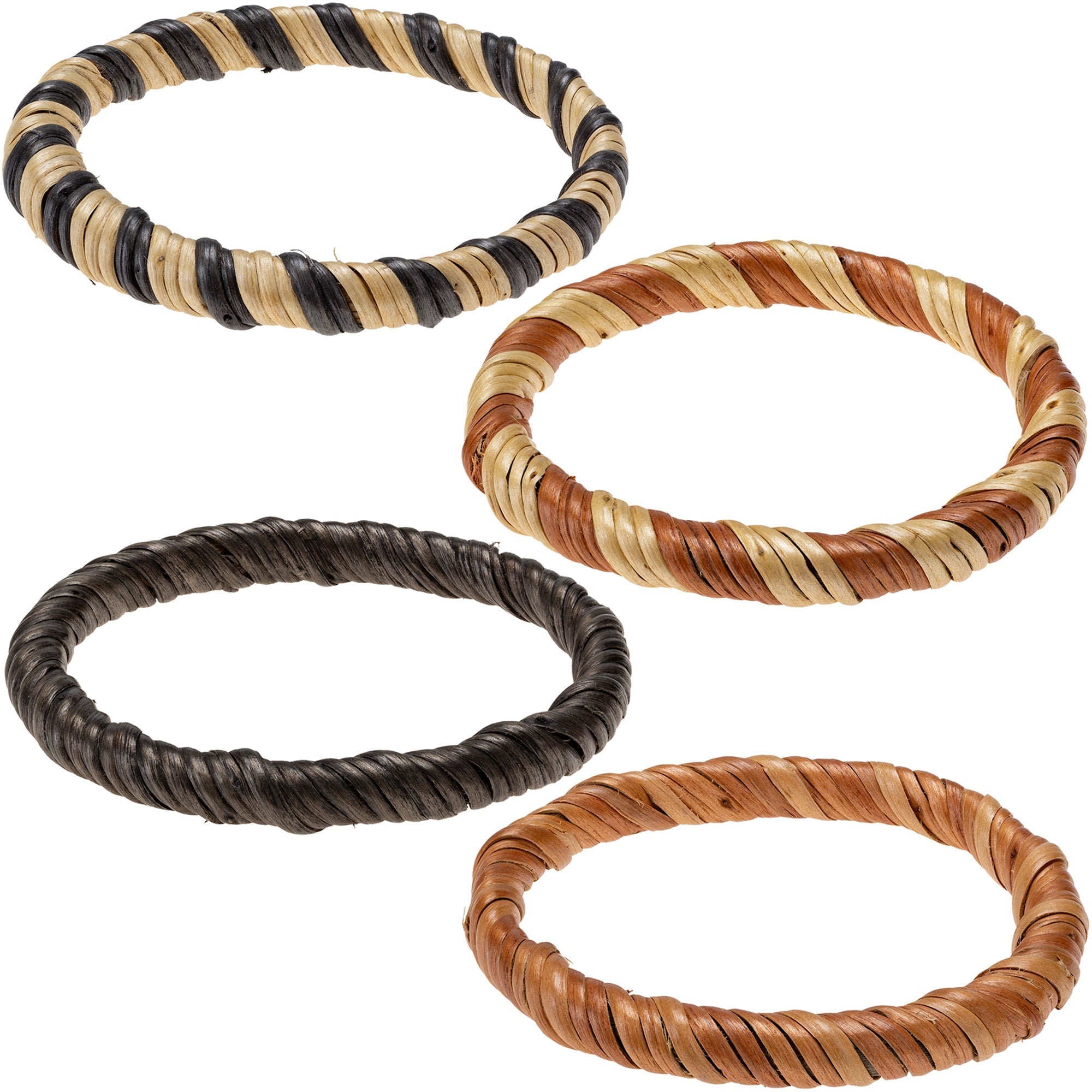 Zambia Basket Woven Bangle Bracelets - Fashion La Vie Bien Zambia Basket Woven Bangle