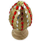 Mirrors and Jewels Wooden Easter Egg