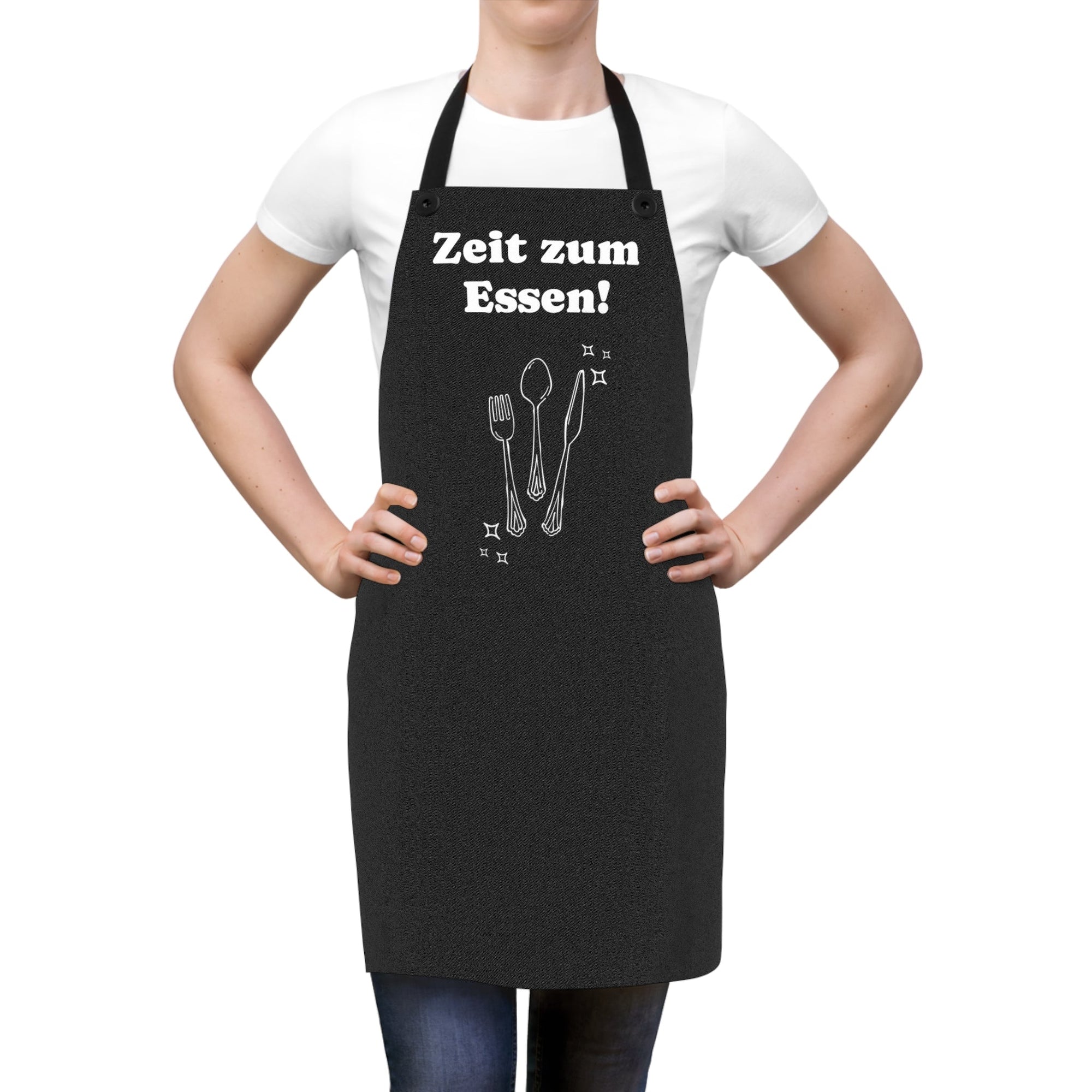 Zeit zum Essen Black Apron - German Kitchen Cooking Chef Gift