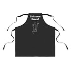 Zeit zum Essen Black Apron - German Kitchen Cooking Chef Gift by Printify