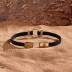 Zen Living Karma Circle Men’s Black String Bracelet