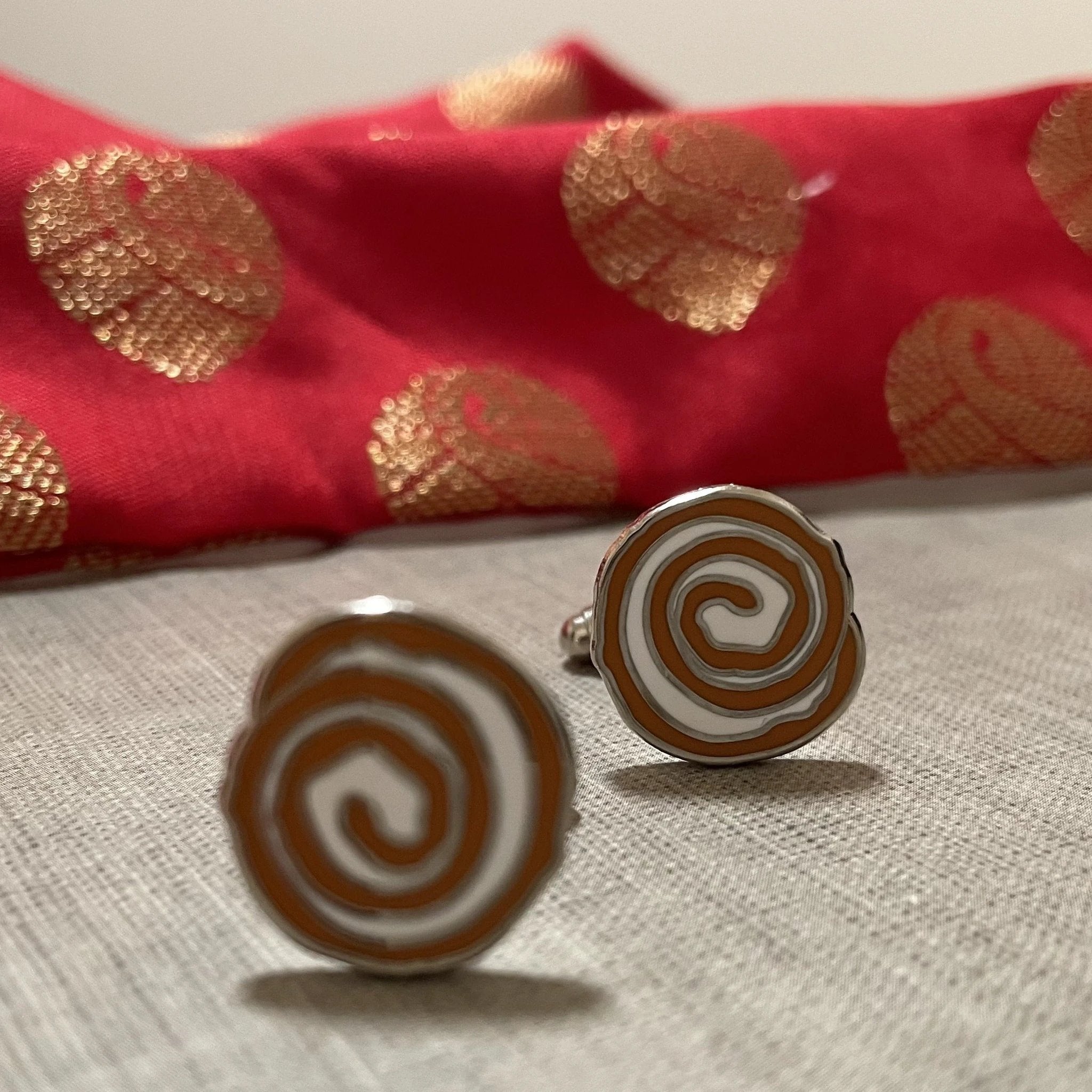 Jalebi Cufflinks by Modern Desi