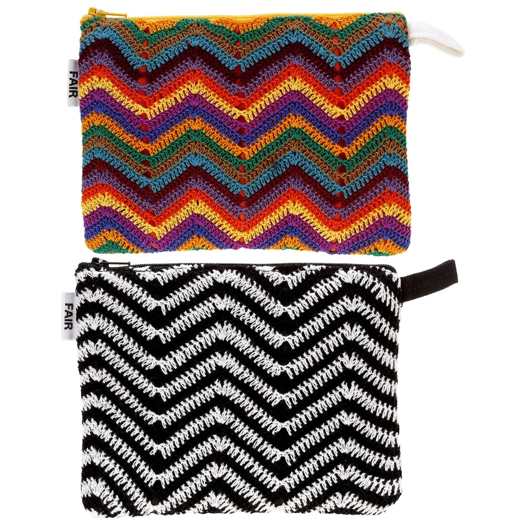Zig Zag Crochet Coin Purse/Zipper Pouch Clutch & Wallets & Coin Bags La Vie Bien Zig Zag Crochet Coin Purse/Zipper Pouch