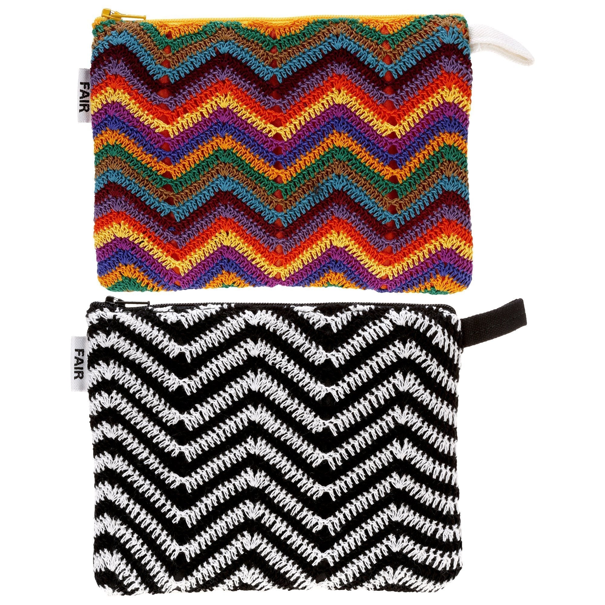 Zig Zag Crochet Coin Purse/Zipper Pouch Clutch & Wallets & Coin Bags La Vie Bien Zig Zag Crochet Coin Purse/Zipper Pouch