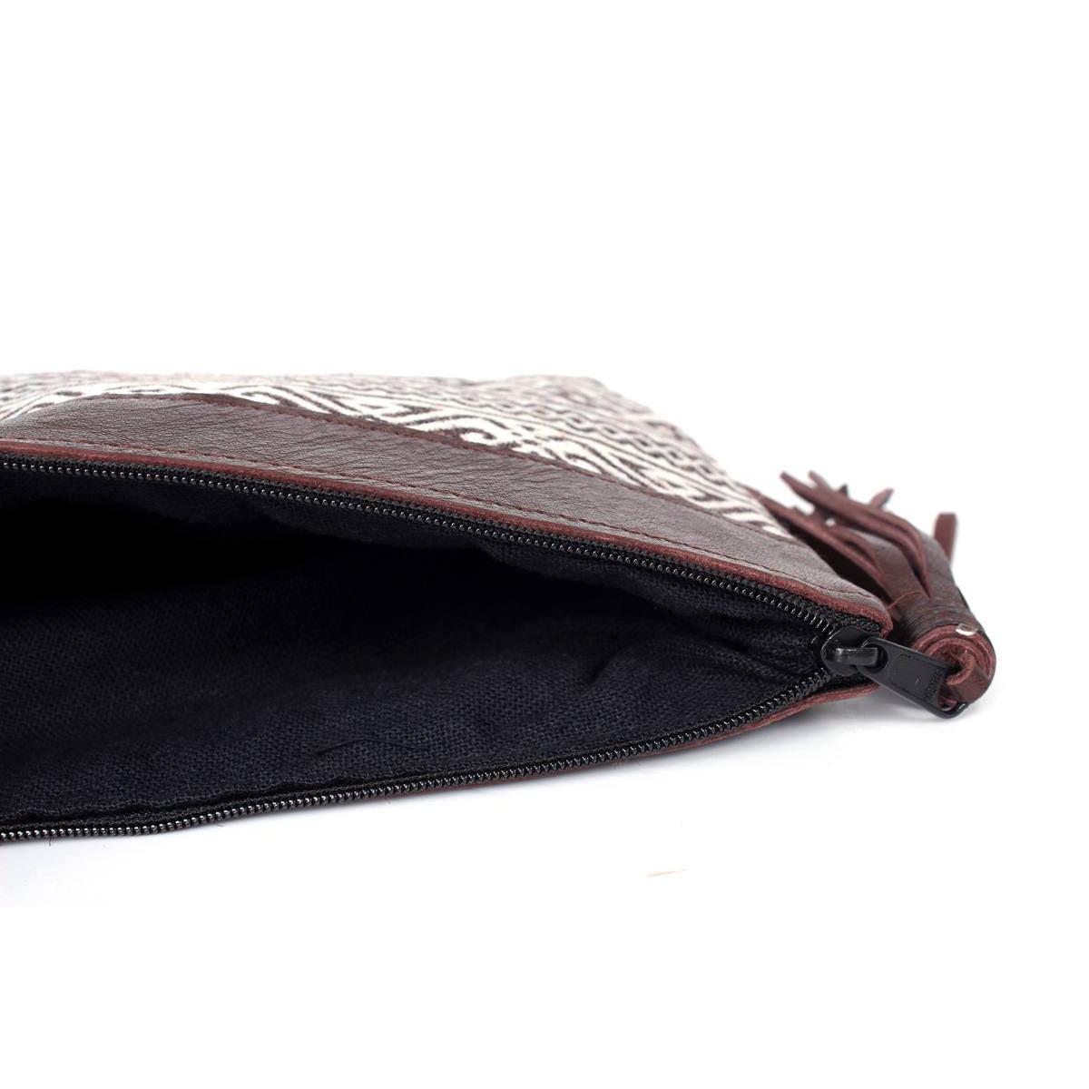 ZigZag Leather Geometric Wristlet Bag - Thailand Bags La Vie Bien ZigZag Leather Geometric Wristlet Bag - Thailand