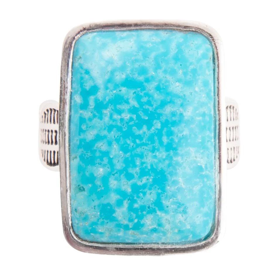Zion Blue Turquoise and Sterling Silver Ring by Barse Jewelry