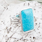 Zion Blue Turquoise and Sterling Silver Ring by Barse Jewelry
