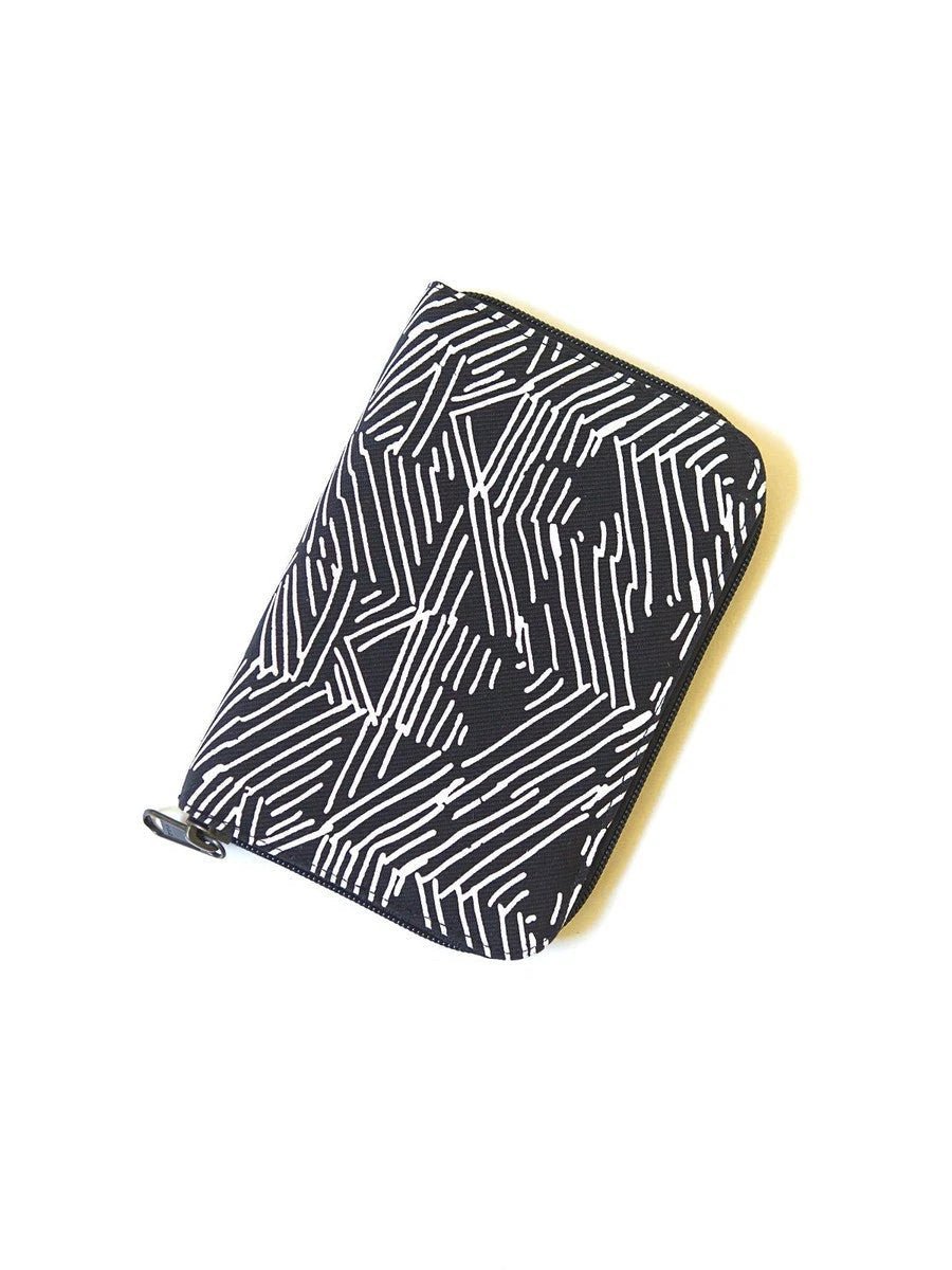 Zip Folder Jewelry Travel Organizer Case - Black Matchstick by Fair Anita