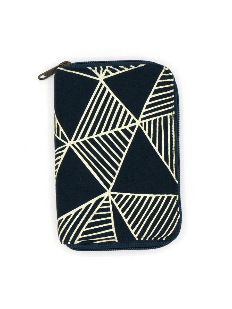 Zip Jewelry Travel Organizer - Geometric Navy by Fair Anita