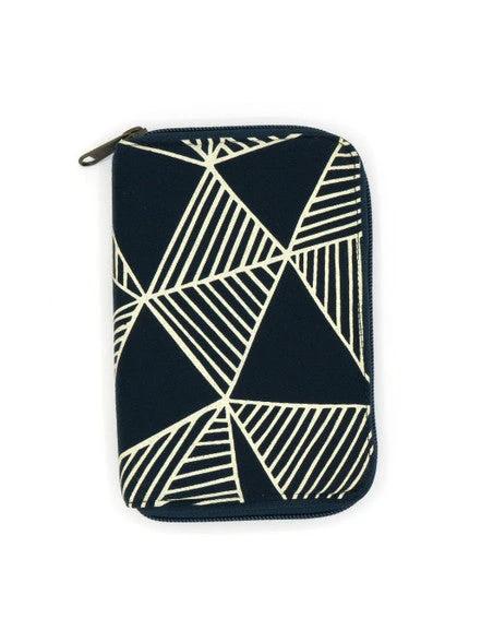Zip Jewelry Travel Organizer - Geometric Navy by Fair Anita