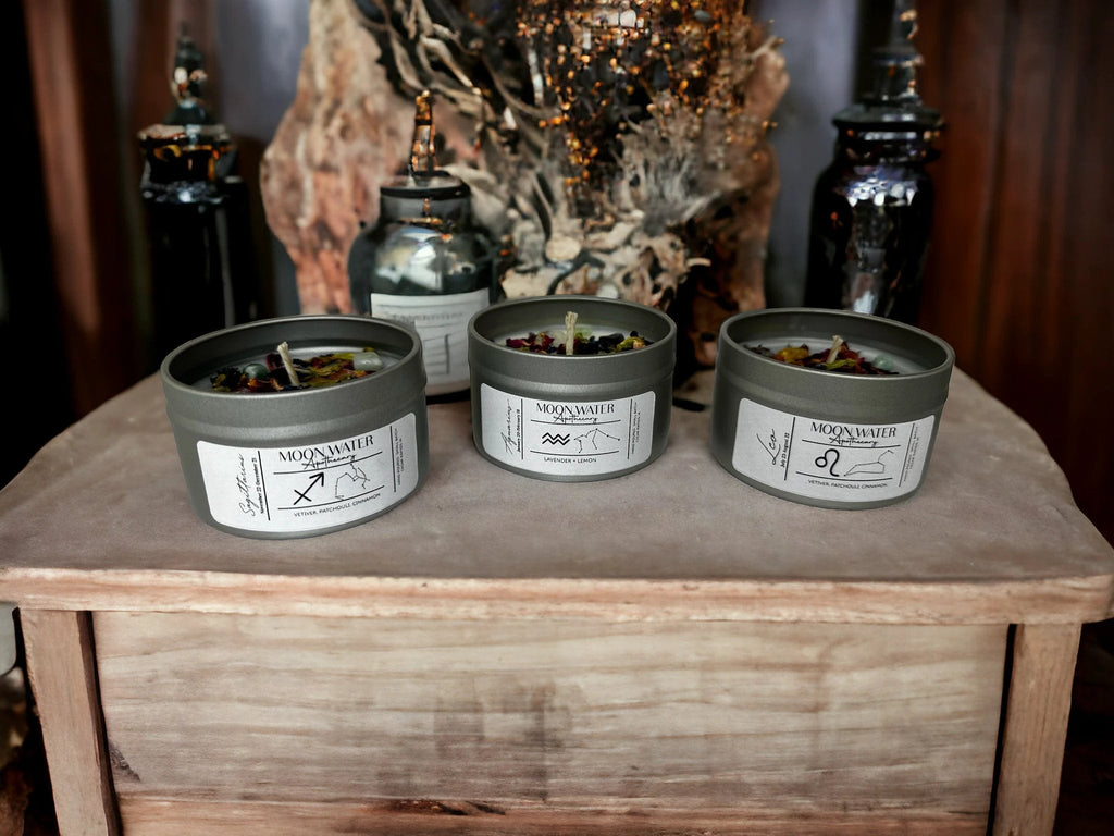 Zodiac Candles – 6 oz Astrology Inspired Candles with 40+ Hour Burn Time - by Moon Water Apothecary!