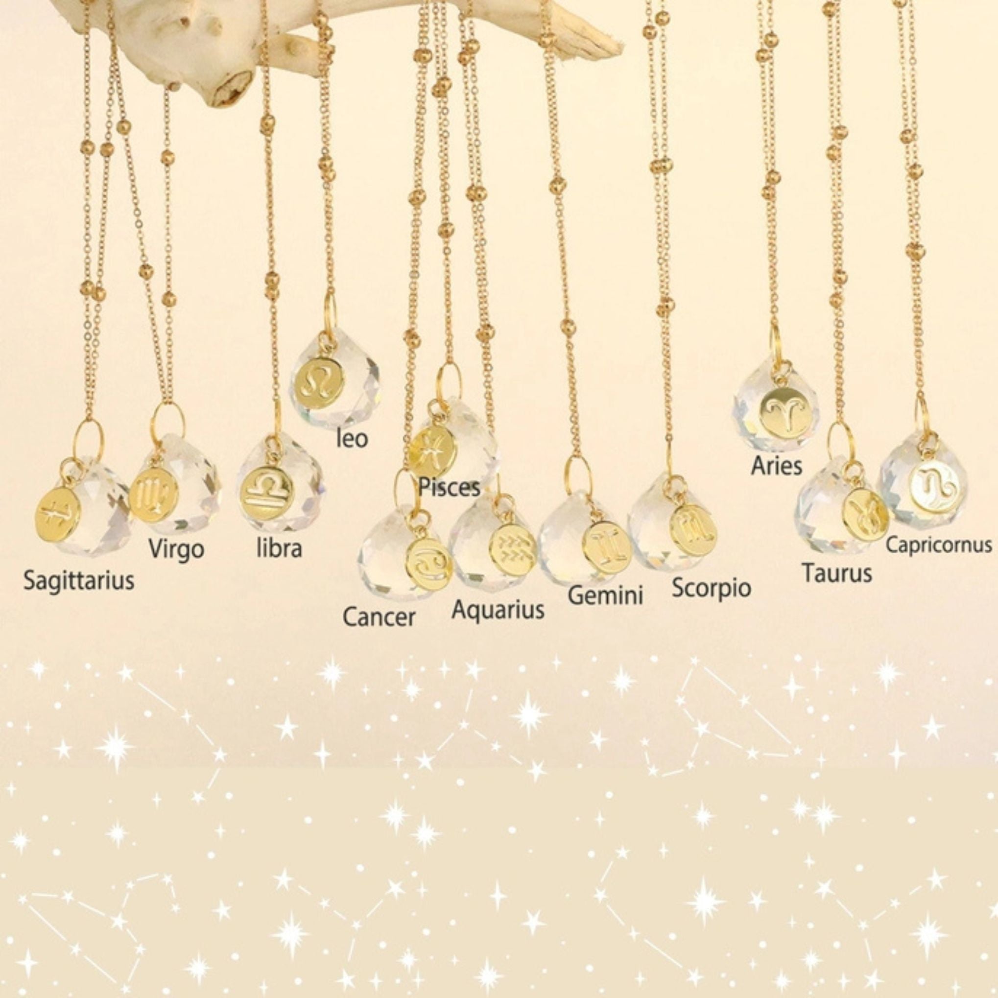 Zodiac Car Suncatcher - Mirror Charm Home Decor La Vie Bien Zodiac Car Suncatcher - Mirror Charm