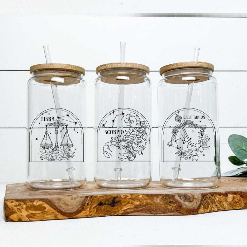 Zodiac Constellation Glass Cup Drinkware La Vie Bien Zodiac Constellation Glass Cup