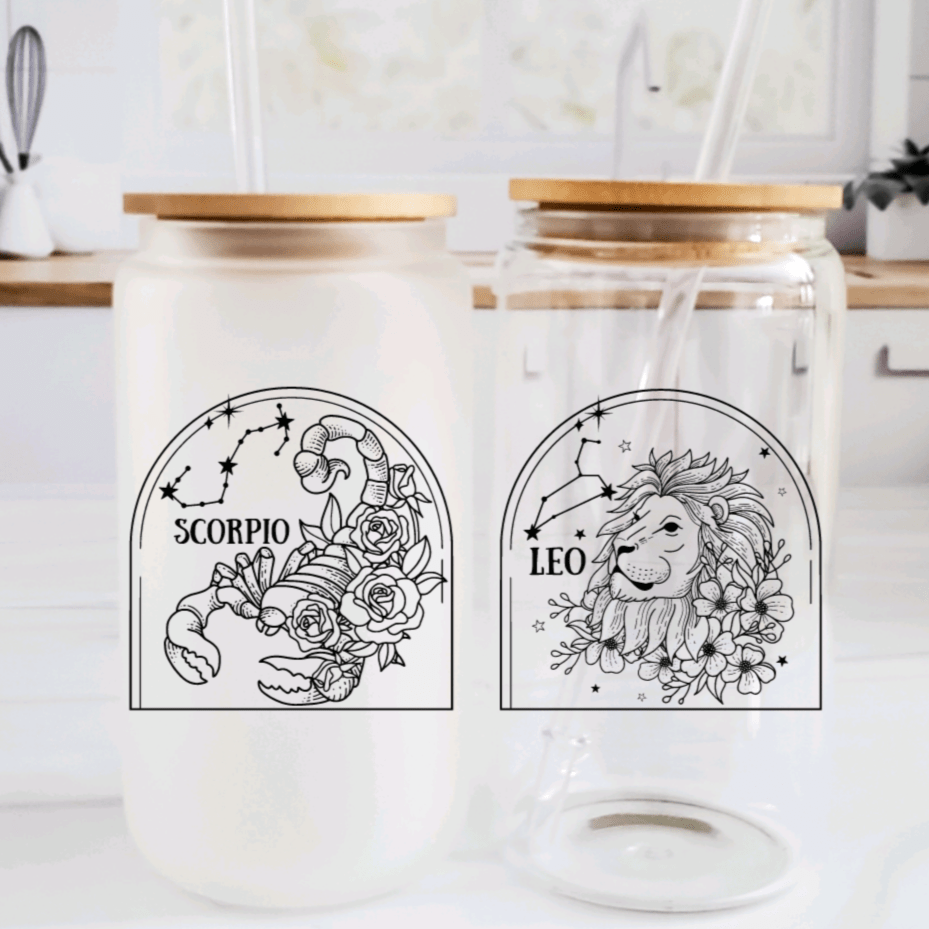 Zodiac Constellation Glass Cup Drinkware La Vie Bien Zodiac Constellation Glass Cup
