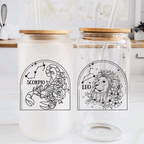 Zodiac Constellation Glass Cup Drinkware La Vie Bien Zodiac Constellation Glass Cup