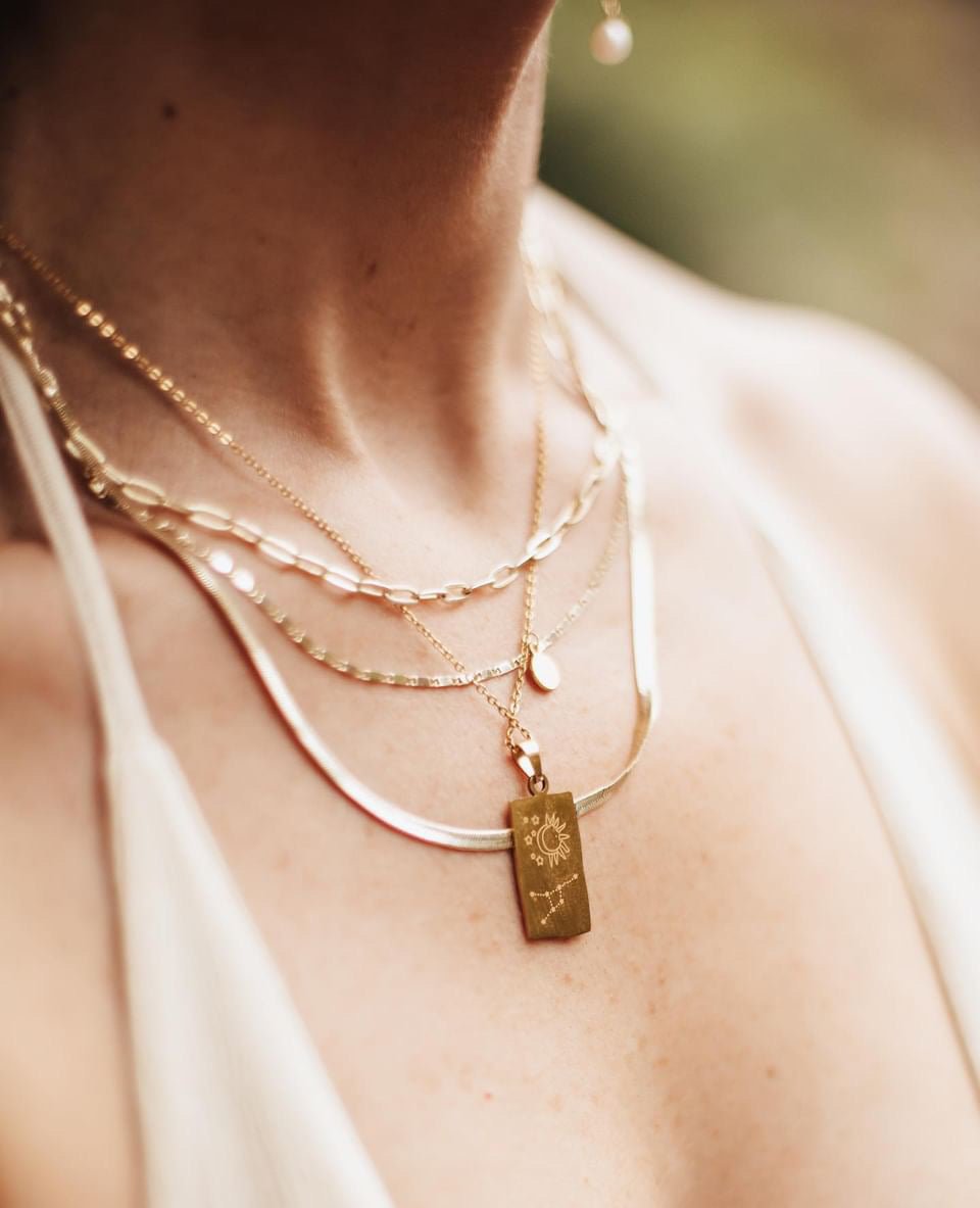 Zodiac Pendant Necklace by Rose & Clay