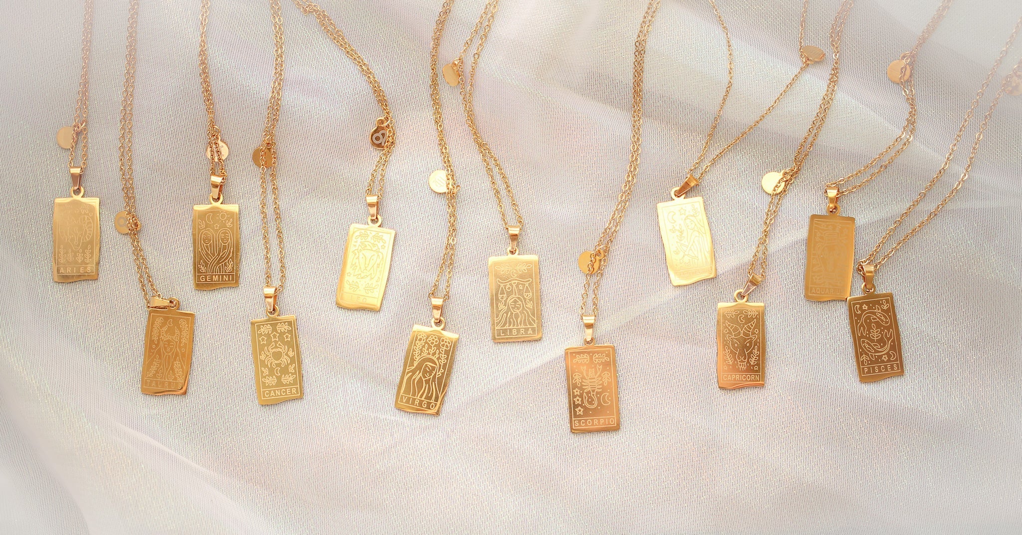 Zodiac Pendant Necklace by Rose & Clay