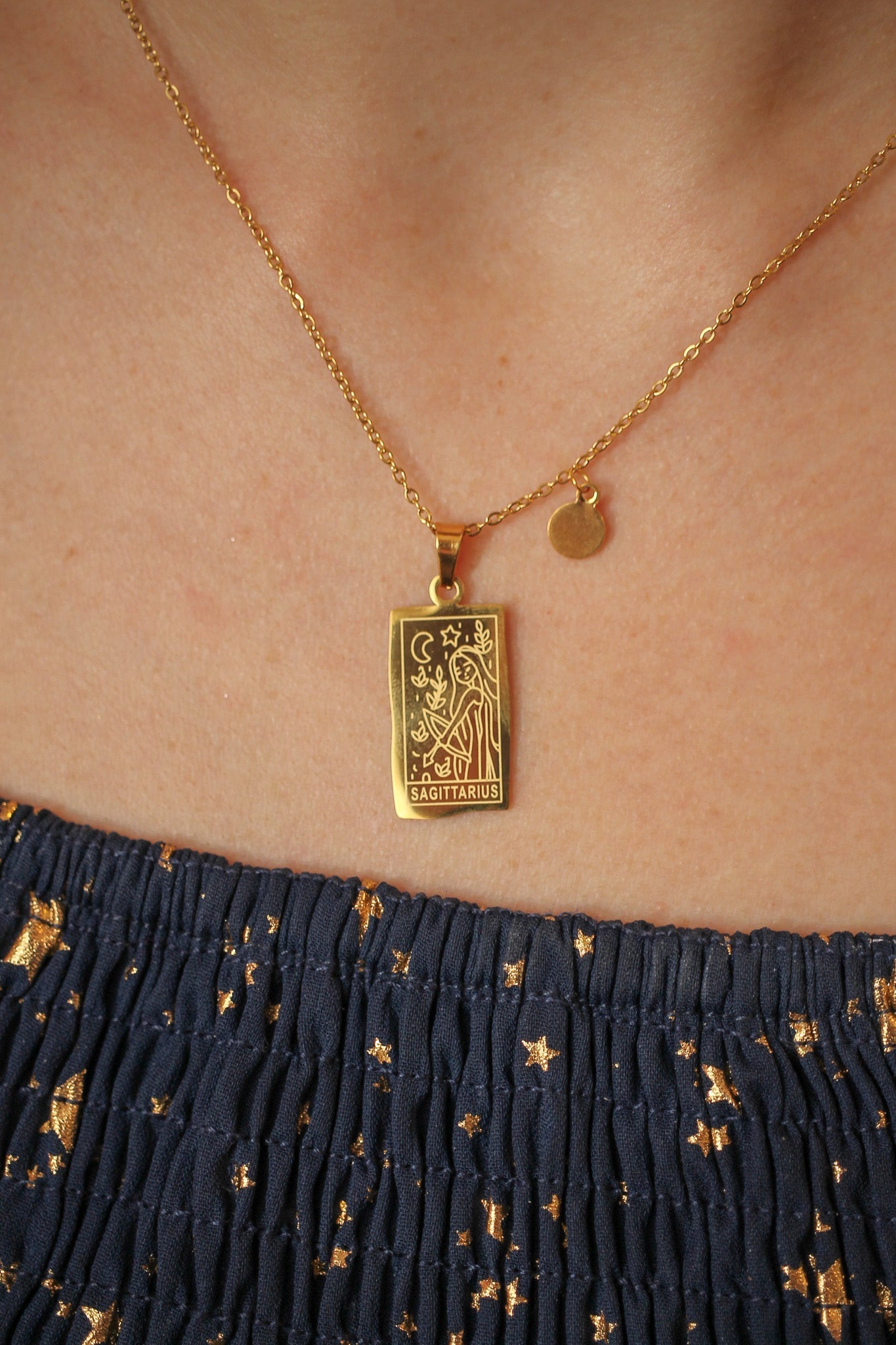 Zodiac Pendant Necklace by Rose & Clay