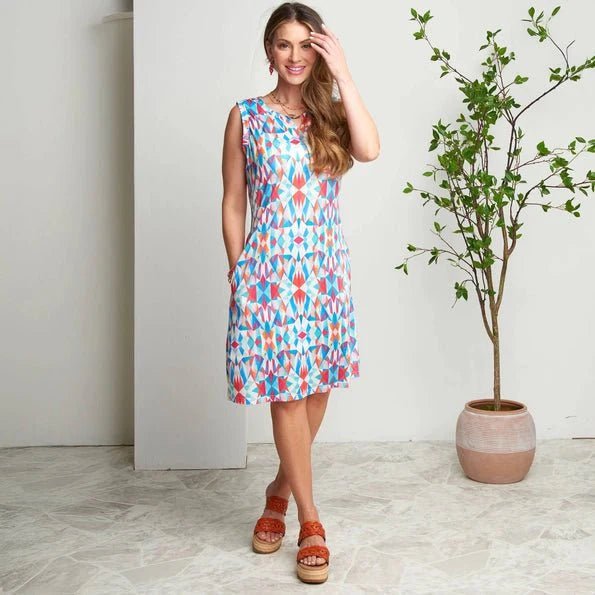 Zoey Quick Dry Sleeveless Shift Dress with Pockets La Vie Bien Zoey Quick Dry Sleeveless Shift Dress with Pockets